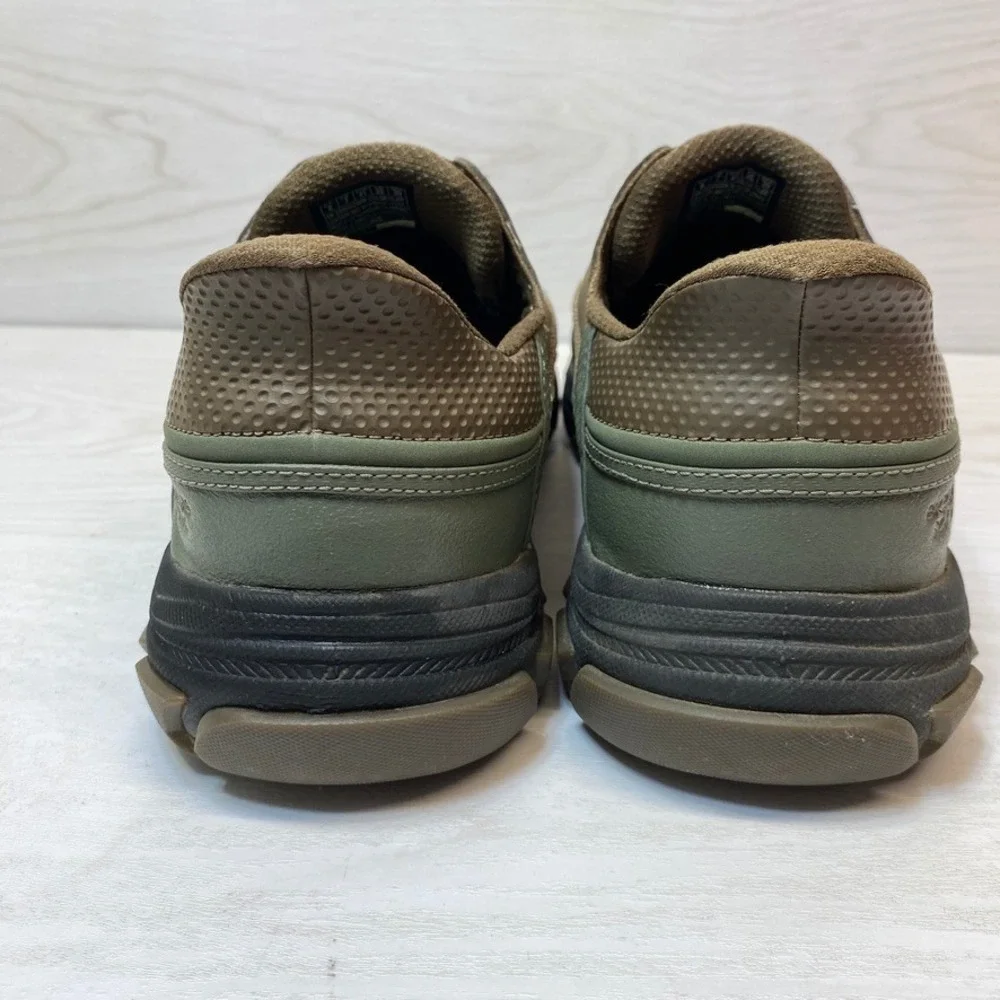 Skechers John Deere Mens 8 Wide Slip-Ins Waterproof Duck Shoes Green Leather